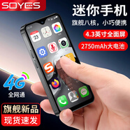 索野（SOYES）F9 Max迷你智能學(xué)生手機(jī)4G全網(wǎng)通戒網(wǎng)癮專用可微信可支付小屏幕超長(zhǎng)待機(jī)超小無(wú)游戲初高中生兒童 鈦金黑 64GB 常規(guī)版【可下APP】