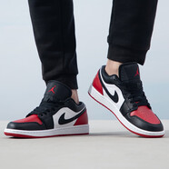 耐克（NIKE）籃球鞋男2025年秋季 Low AJ1黑紅腳趾舒適輕便運動(dòng)鞋553558-161 553558-161 44
