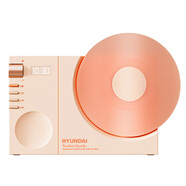HYUNDAI支持一件定制唱片藍牙音響戶(hù)外家用無(wú)線(xiàn)桌面音箱低音炮男女生日禮物（定制聯(lián)系客服） 落日粉