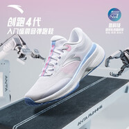 安踏（ANTA）創(chuàng)跑4代丨運動鞋女鞋網(wǎng)面透氣緩震支撐訓(xùn)練跑步鞋 安踏白/炫彩藍/蓮花粉-1 35.5