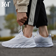 361°女鞋運動(dòng)鞋春季新款女士休閑鞋軟底網(wǎng)面透氣戶(hù)外鞋子緩震跑步鞋女 361度白/透明粉2211F 35