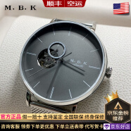 M.B.K美国品牌进口手表男士全自动机械表镂空弧面夜光防水十大男士腕表 M1007G8灰面钢带 进口机芯