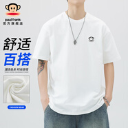 大嘴猴（paul frank）純棉短袖T恤男夏季寬松新款運動(dòng)休閑體恤衫百搭薄款透氣圓領(lǐng)上衣 1370D白色【官方正品】 XL