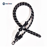 魔幻斯盾手機掛繩iPhone適用蘋(píng)果掛脖斜挎手機繩背帶DIY可調節防丟便攜手機鏈掛飾華為小米可用贈墊片 【黑白色】多功能手機掛繩丨120cm登山繩