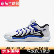 耐克（NIKE）男女新款KD17 杜蘭特17代輕便透氣緩震氣墊實戰(zhàn)籃球鞋場上運動鞋 白色/黑色/藍 42.5 US9