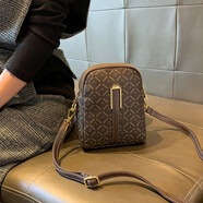 酷奇袋鼠手機包女斜挎2025七夕百搭零錢(qián)包女士貝殼包中年媽媽單肩小包包潮 英文勾