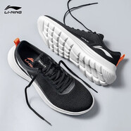 李寧（LI-NING）男鞋運(yùn)動(dòng)鞋輕羽跑步鞋夏新款回彈減震低幫大網(wǎng)面透氣休閑慢跑鞋 標(biāo)準(zhǔn)黑-011 （大網(wǎng)孔透氣） 41