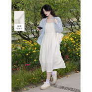 茵曼（INMAN）章若楠同款歐若風(fēng)天絲薄開衫女裝襯衫2025夏季新品長袖襯衣 吊帶裙田園杏-18322336 L