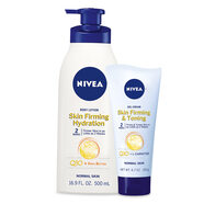 NIVEA SOFT 妮維雅Q10護膚套裝 緊膚凝膠霜189g+保濕身體乳500ml 白色 23.6 Fl.Oz (約 697 ml) * 1 件裝
