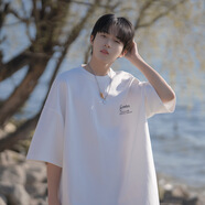 Tim Peake日系cityboy白色男士短袖T恤夏季潮牌寬松復(fù)古 1-1251 白色 M