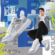361°啟源 敖瑞鵬同款男士25春季新款男生活板鞋休閑鞋 572516615 羽毛白/光子灰 43