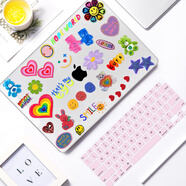 TLXT透明殼蘋果macbook保護(hù)殼pro14筆記本m1電腦air13M2ins貼紙風(fēng)爆款保護(hù)套16寸外殼通用15帶散熱孔M4 「SMILE」T623 贈粉色鍵盤膜+防塵塞 Pro13 無Touch