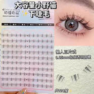 萌睫尚品假睫毛懶人三部曲10排自然仿真百搭眼睫毛單簇分段式學(xué)生女初學(xué)者 10排小野貓下睫毛120簇 帶膠鑷