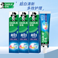 DARLIE 好來(lái)(原黑人)牙膏套裝超白多效護理清新口氣亮白固齒含氟牙膏 超白多效護理140g*3
