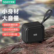 索愛C16藍(lán)牙音箱迷你便攜式插卡u盤廣場舞音響無線小型音樂播放器低音炮高音質(zhì)大音量耐磨防摔店鋪收款 尊享版黑色【2500mAh超長續(xù)航】