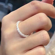 瑞諾銀素圈戒指女新款999足銀時(shí)尚百搭實(shí)心櫻花指環(huán)生日禮物送女友 足銀999繁花開(kāi)口戒指