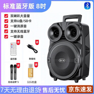 先科（SAST）廣場(chǎng)舞音響專(zhuān)業(yè)戶(hù)外k歌音箱帶話(huà)筒家用拉桿藍(lán)牙手拉麥克風(fēng) 8吋+雙話(huà)筒+U盤(pán)