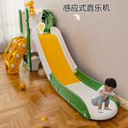 頑樂(lè)熊兒童滑滑梯秋千組合室內(nèi)攀爬架加高折疊加厚組合安全環(huán)保游樂(lè)場(chǎng) 夢(mèng)幻城綠色二合一+音樂(lè)籃球框望遠(yuǎn)鏡