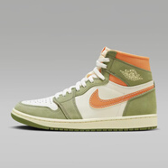 耐克（NIKE） JORDAN 1 AJ1 喬1男子高幫籃球鞋 554724 綠橙FB9934-300 43