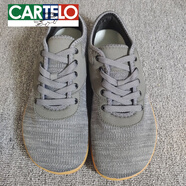 卡帝樂鱷魚（CARTELO）夏季男士跑步鞋男鞋爸爸4E運動鞋寬頭加肥高腳背腳胖寬楦女鞋 A38深灰 39標準碼
