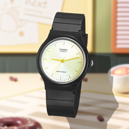 卡西歐（CASIO）小黑表男女經(jīng)典簡(jiǎn)潔情侶大表盤MW-240-1B/7B/4B/1E/1E2/7E 石英表 MQ-24-9E金底金針 【附加貼膜】