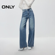 ONLY秋季休閑百搭松弛感高腰直筒牛仔褲女|124332043 J33 350水洗牛仔藍 XS (155) 60A