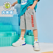 大黃蜂童裝男童短褲2024新款夏季小男孩五分褲運動透氣薄款中大童休閑褲 花灰色1384 130