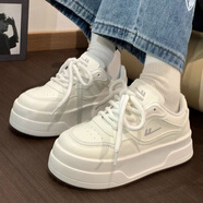 回力小白鞋新款女鞋增高厚底運動鞋百搭韓版潮流時尚學生休閑板鞋秋款 白色 35 225