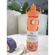 現貨安家房似錦孫儷同款美國lifefactory硅膠便攜 水杯 香橙色 翻蓋款   650ml