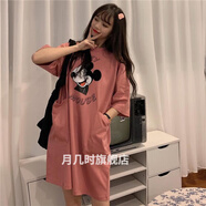 韋戒長t恤女 過臀夏季新款短袖裝ins潮閨蜜裝韓版學生大碼寬松200斤中 粉色 2L 【140斤-170斤】