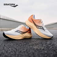 Saucony索康尼浪潮2跑鞋男夏季透氣跑步鞋減震進(jìn)階訓(xùn)練運(yùn)動(dòng)鞋子TIDE2 白桔黑8 43