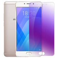 魅族（MEIZU）魅藍note6鋼化膜全覆蓋手機貼膜魅族魅藍Note6/M721Q紫光抗藍光膜 魅藍NOTE6加強電鍍鋼化膜紫光版 榮耀其他型號