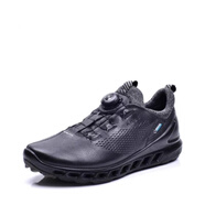 GOLF丹麥撤柜男鞋真皮高爾夫球鞋男士防水透氣運動(dòng)鞋無(wú)釘鞋跑步鞋 黑色自動(dòng)扣 40