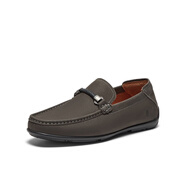 暇步士（Hush Puppies）商場同款2024秋新款樂福鞋男休閑皮鞋B3M19CM4官方旗艦 深灰 43