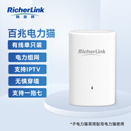 RicherLink 瑞吉聯(lián)RL65010ML百兆迷你有線擴(kuò)展PLC電力貓?jiān)鰪?qiáng)版單只裝家用路由器穿墻套裝免布線支持IPTV