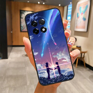 HERONSWING一加ace5/3pro手機殼一加ace6t定制1加ace5至尊版卡通一加Ace6動(dòng)漫ACE2pro二次元一加turbo6保護殼 新海誠-你的名字-唯美星空-情侶 液態(tài)硅膠古董白-下單備注型號