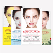DERMAFIX面膜 韓國dermafix貴婦膠原蛋白面膜修復彈力緊致肌膚皺紋管理 藍色-補水玻尿酸保濕8片