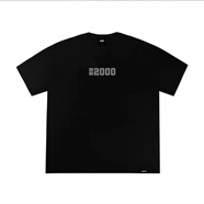 邦BANG x KEY.L劉聰「回到2000」專(zhuān)輯短袖 同款寬松潮牌T恤情侶男 黑色 M 【80斤-110斤】