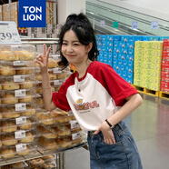 唐獅（TonLion）春夏新款T恤  男短袖T恤 G款/女款/大紅 S
