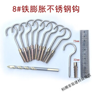 CLCEY小黃魚(yú)膨脹鉤子燈籠壁畫(huà)不銹鋼掛鉤燈鉤遮陽(yáng)網(wǎng)外墻掛鉤天花 8號輕質(zhì)磚專(zhuān)用10套鉆頭
