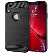 迅炫保護套碳纖維手機殼拉絲紋蘋(píng)果適用防摔殼XRiPhone 黑色 iPhone XR