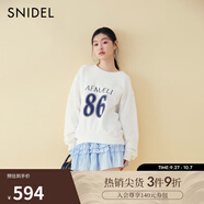 SNIDEL2025春夏新品甜美木耳邊芭蕾風蛋糕半身裙短裙褲SWFP251181 淺藍色 M (1)