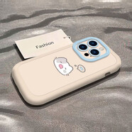 藍色小魚(yú)適用蘋(píng)果17/16/15/14Pro泡芙手機殼iphone13/12/11硅膠x/ 泡芙殼-古董白-JS929冥想小貓 蘋(píng)果17