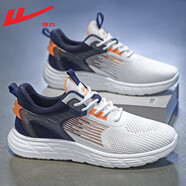 回力（Warrior）官方運動(dòng)鞋男鞋夏季透氣跑步鞋男士休閑網(wǎng)面鞋子男 白藏青  40