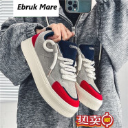 EBRUK MARE男鞋春季2023新款潮男面包鞋运动休闲百搭小众设计高级感 KA10灰色 42
