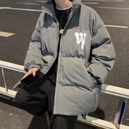 Shelley Jones美式復(fù)古棉服男女秋冬季新款情侶外套痞帥高級感棉衣襖子高街潮牌 MY62048 灰色 2XL [建議140-160斤]
