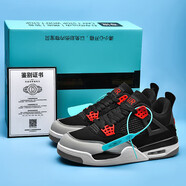 aj4電母男鞋低幫莆田純原高-版本aj3白水泥高幫女運動鞋大童 aj4紅外線 42碼