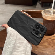 柯鑫高級膚感褶皺適用蘋果15ProMax手機殼新款iPhone14保護(hù)套13軟硅膠15防摔12全包15plus全包女11男8p 黑色【高級膚感褶皺】 iPhone XR