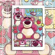 紀普（JENPOONR）榮耀6保護套榮耀7/X6/X8 10.1英寸彩繪全包便攜防摔保護殼可適配觸控手寫(xiě)筆可愛(ài)卡通軟 【格子草莓熊】書(shū)本款 榮耀6/7【10.1英寸】