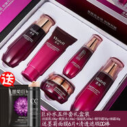 一枝春（OneSpring）墨菊巨補水保濕五件套禮盒 面部護理玻尿酸補水保濕美容護膚品套 五件套禮盒+面膜+CC棒